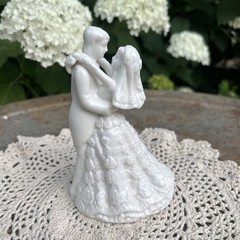 Bride & Groom First Dance Wedding Cake Topper Keepsake Figurine White