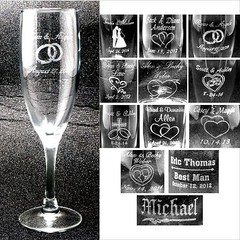 Personalized Toasting Flutes – Champange Glasses Engraved Wedding Party Gifts