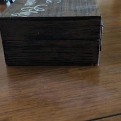 Studio His & Hers Lockable Wooden Ring Bearer Box Wedding ‘And the Two Become O…
