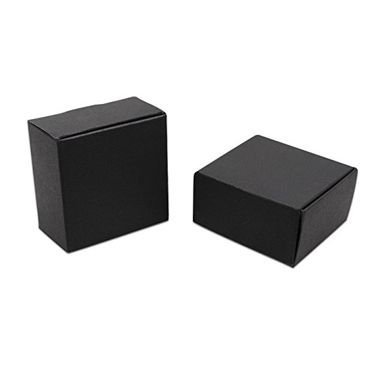300x Black Paper Boxes Gift Packing Boxes Wedding Party Favour Boxes 7.5×7.5x3cm
