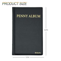 Pressed Penny Album Book, Holds 192 Coins, Portable Smashed Penny Holder for