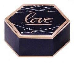 Rose Gold & Navy Love Favor Boxes (8 pc )