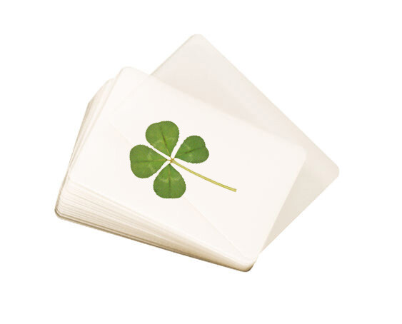 5 x GENUINE LAMINATED REAL 4 FOUR LEAF CLOVER WITH CERTIFICATE OF AUTHENTICITY