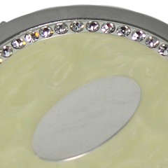 Wedding Gift Diamanté Compact Mirror with Engraving Plate
