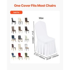 Uimoso 30PCS White Stretch Spandex Chair Covers for Wedding, Parties, and Dining