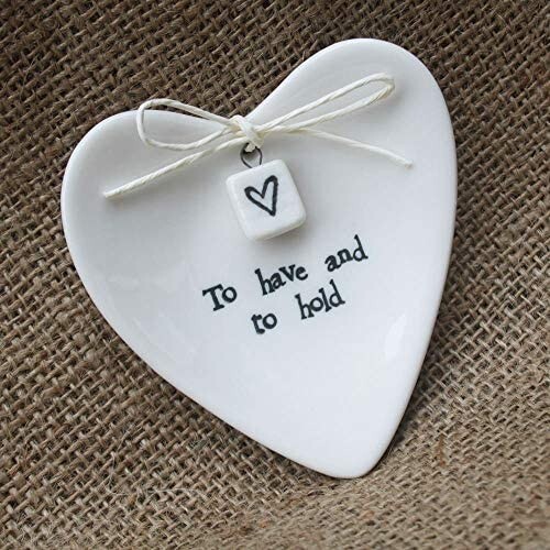 East of India Two’s Company E2069 to Have and Hold Ring Dish in Gift Box