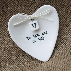 East of India Two’s Company E2069 to Have and Hold Ring Dish in Gift Box