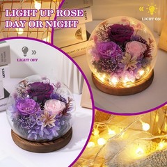FIACO Gifts for Mom Flowers Delivery Birthday Grade A Rose, A-purple