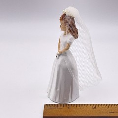 Vintage 1961 Coast Novelty Confirmation Girl / Bride Cake Topper FREE SHIP