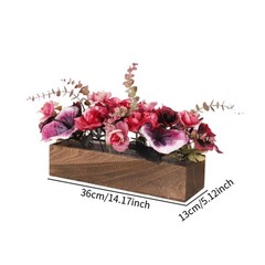 Artificial Flowers Potted Flower Arrangement Flowers Pot Realistic Silk Flowers