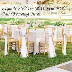 26 Sets Large White Pew Bows Tulle Wedding Aisle Chair Decorations, Extended Chu