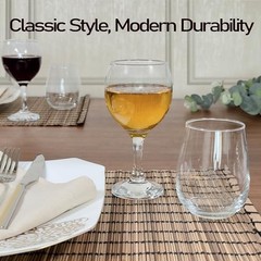 Wine Glasses Set of 10 oz Premium Clear Glass Goblets – Elegant Glassware for 6