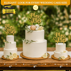 Rustic Wedding Cake Toppers Bride and Groom – Boho Mr and Mrs Cake Topper, Wood
