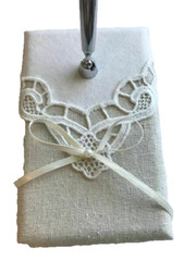 Guest Book and Pen Set, Lillian Rose Country Lace, White and Ivory