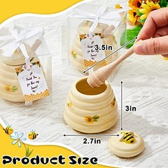 Pcs Baby Shower Prize for Winners Honey Party Favors 3 oz Ceramic Honey Jars 1