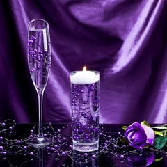 24 Pcs Artificial Pearl String for Floating Candle Faux Pearls Beads String Garl