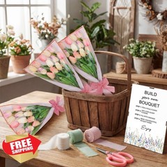Tinlade 75 Pcs Flower Bouquet Kit Pink