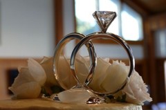 Silver Wedding Cake Topper Diamond Ring Reception Table Centrepiece
