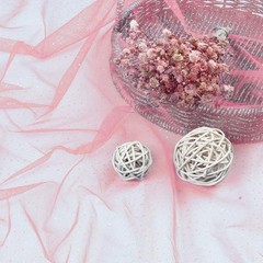 Glitter Tulle Fabric x 60 Inch Wide Tulle Bolt Tulle Netting with 1 Yard Pink