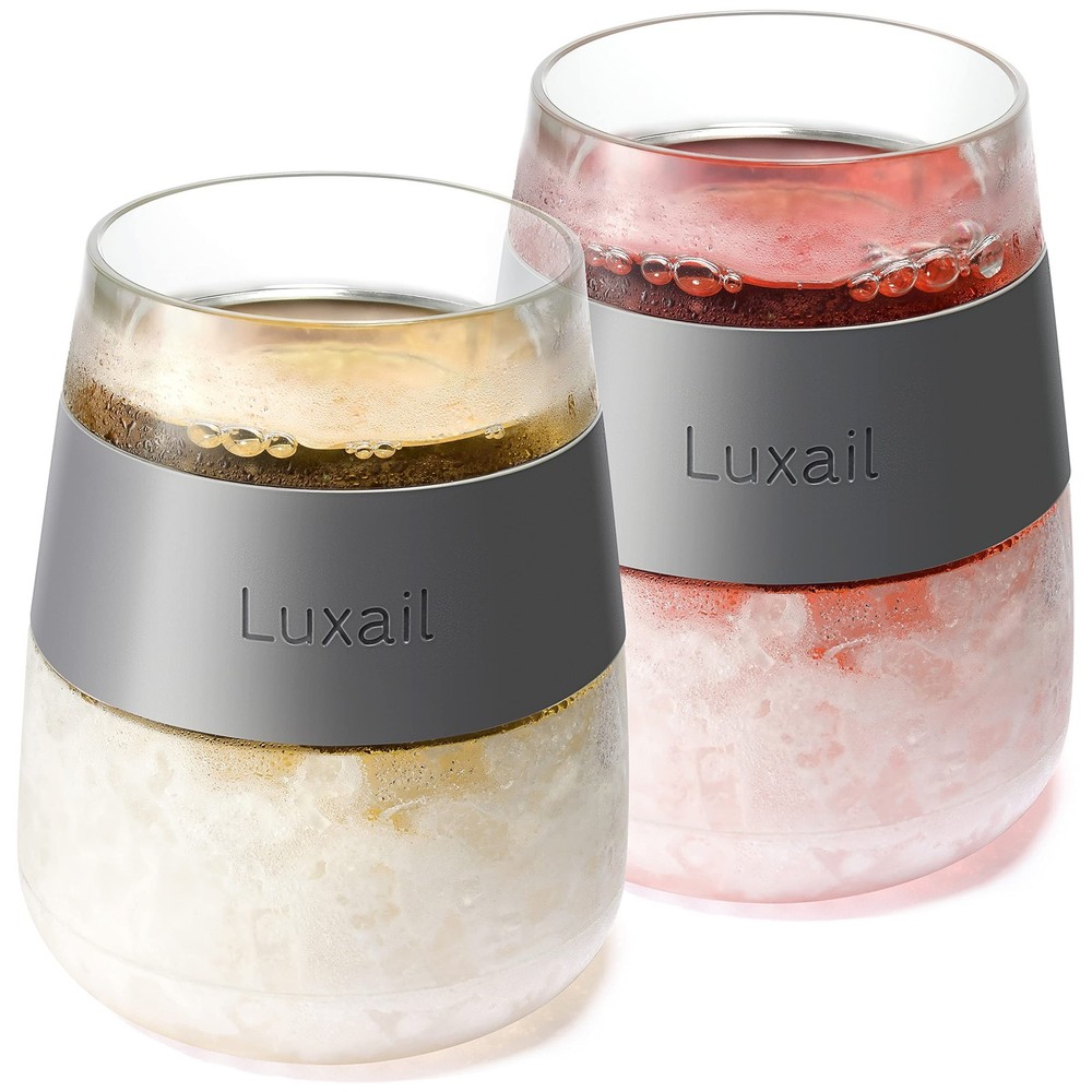 Wine Glasses, Plastic Wine Glasses Set of 2, Wine Gifts, Double Wall Insulate…