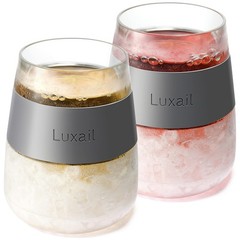 Wine Glasses, Plastic Wine Glasses Set of 2, Wine Gifts, Double Wall Insulate…