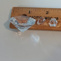 Clear Acrylic Diamond Gems Table Scatter Vase Filler Bulk Wedding Decor 2.5 lbs