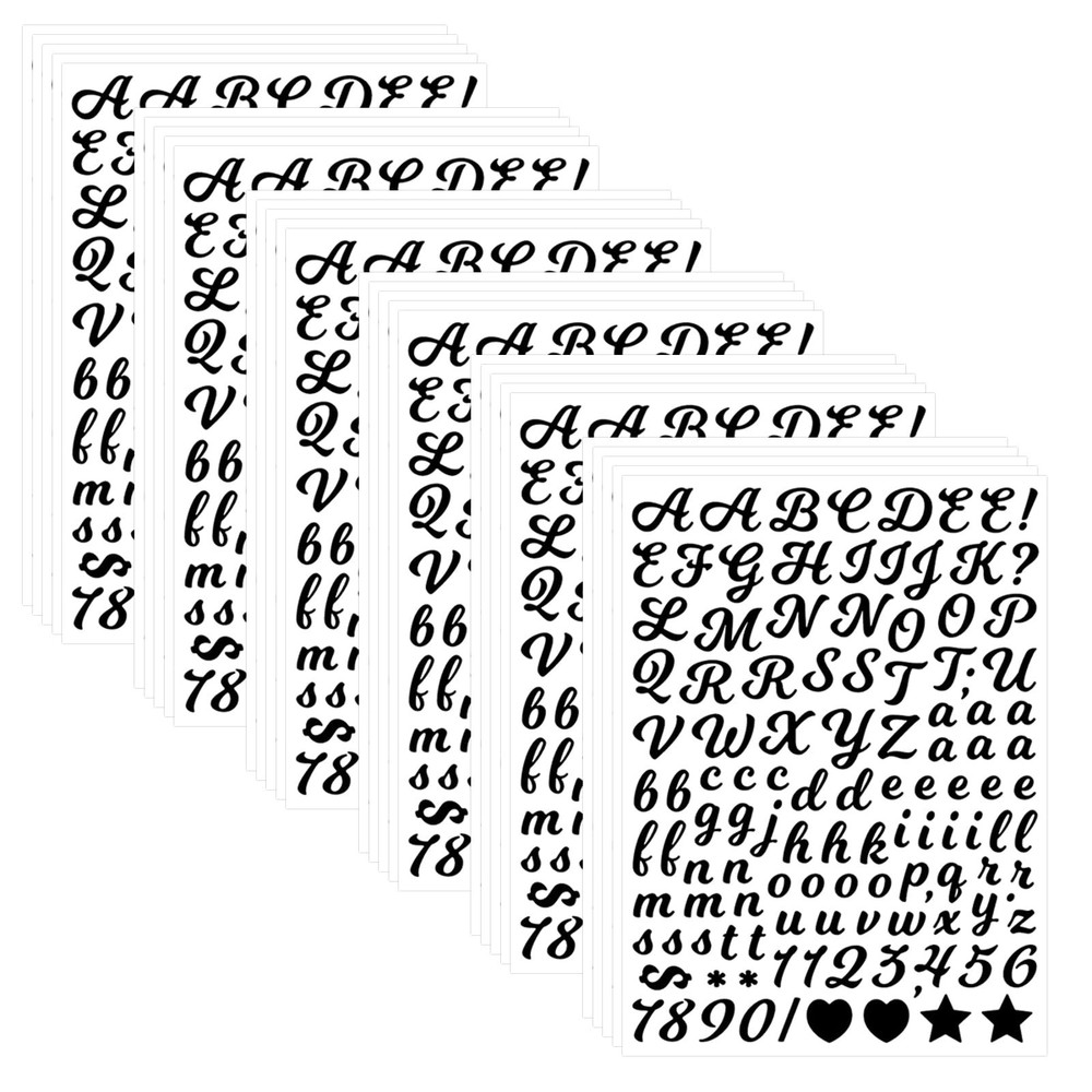 3540 Letter Stickers 30 Sheets Alphabet Stickers 0.5in Vinyl Self-Adhesive Nu…