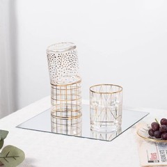 12″ Square Mirrors Candle Plate for Table Centerpieces, Set 12*12inch,