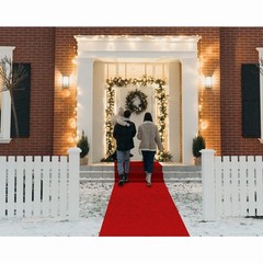 Red Carpet Runner for Party, 2.6X15 ft, 130 GSM Felt Non-Woven Fabric, Hollyw…