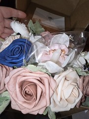 Ling’s Moment 9″ Wedding Bouquet for Bride, Bridesmaid’s Bouquet, NO RIBBONS!