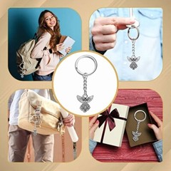 30Pcs/set Novel Fashion Angel Keyrings Alloy Pendant Wedding Birthday Party Gift