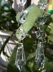 60pcs Clear Acrylic Crystal Ice Drop Beads Wedding Party Decor Hanging Garland
