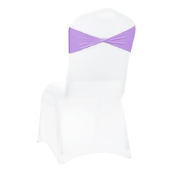 Mds Pack Of 50 Spandex Chair Sashes Bows Elastic Stretch Dining Chair Bands