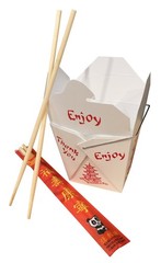 Combo – Pack of 25 Chinese Take Out Boxes Pagoda 50 Piece Set, White and Red