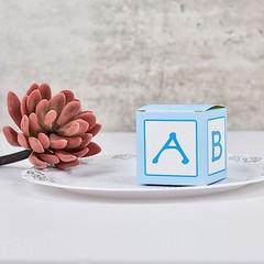 25 BLUE 2″ CUBE Baby Shower Party FAVOR BOXES Party Events Decorations Supplies