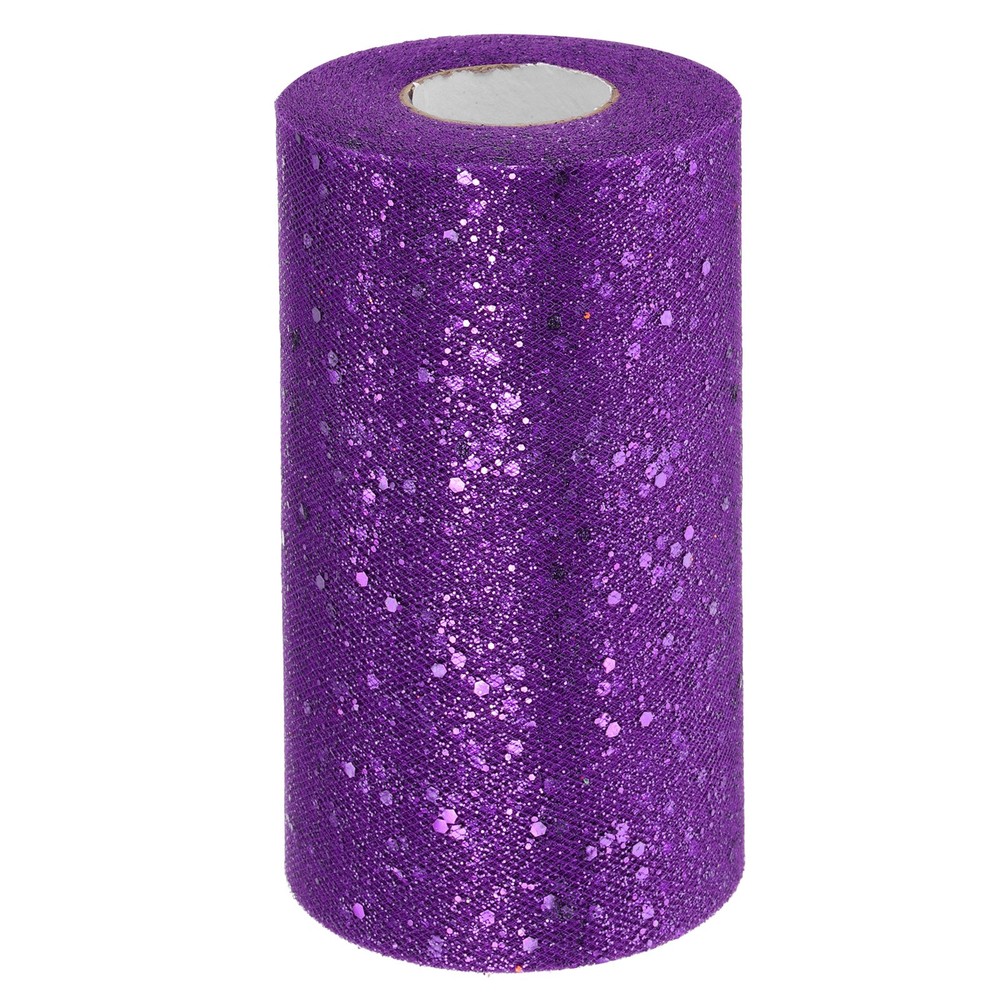 Tulle Fabric Rolls 6″ by 50 Yards Fabric Spool Tulle for DIY, Dark Purple