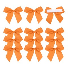 12Pcs Mini Grosgrain Ribbon Bow 2″ Self Adhesive Flower Bows Orange