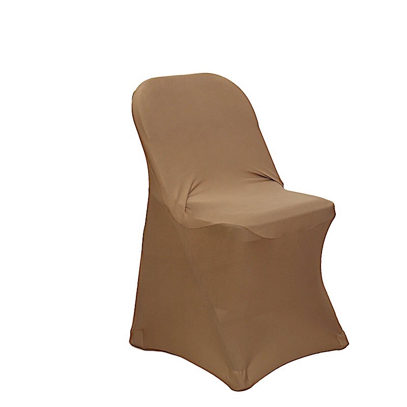 20 Taupe FOLDING Stretch SPANDEX CHAIR COVERS for Event Reception Decorations