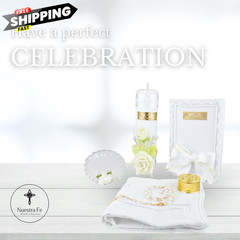 5 Pcs White Baptism Candle Set for Girls and Boys – Velas para bautizo