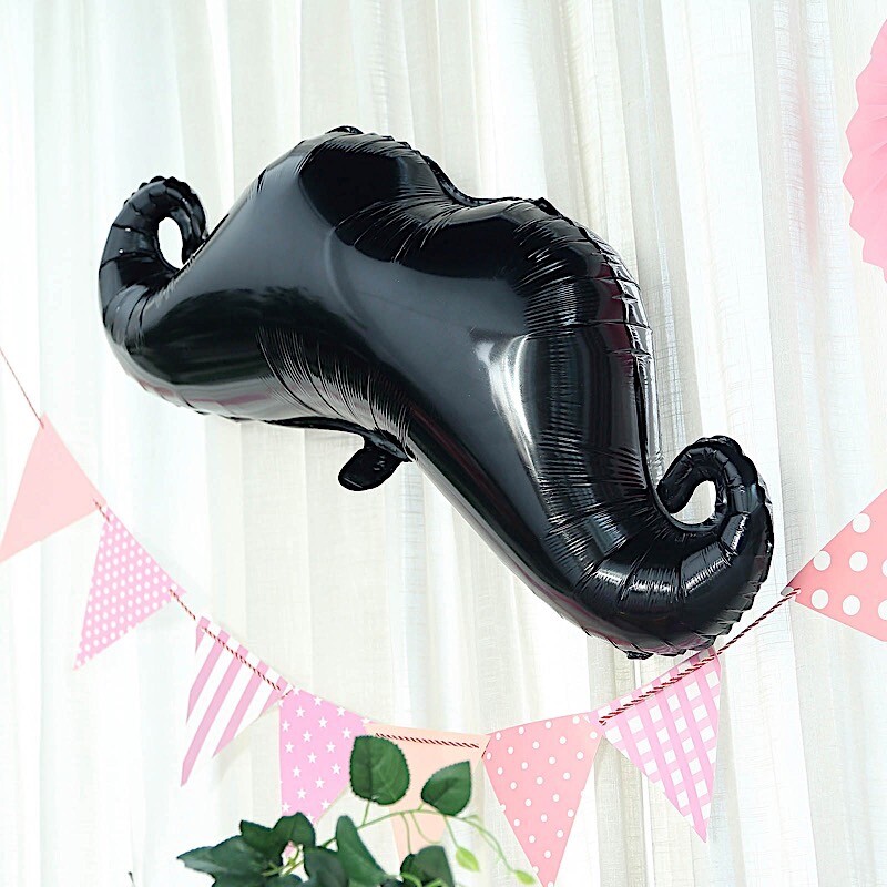 31-Inch long Black Mustache Mylar Foil Balloon Party Wedding Decorations Sale