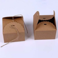 100x White Black Kraft Paper Box Cake Donut Cookie Favor Box Product Packing Box