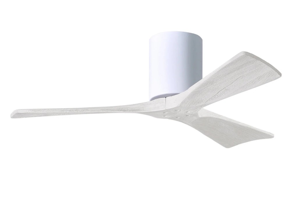 Matthews Fan IR3H-WH-MWH-42 Irene-3H three-blade flush mount paddle fan in Gloss
