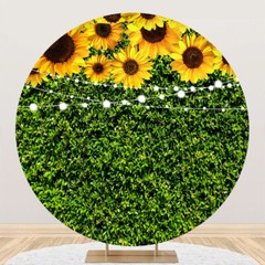 Flowers Wall Round Photography Background Wedding Arch Stand Cover Backdrop