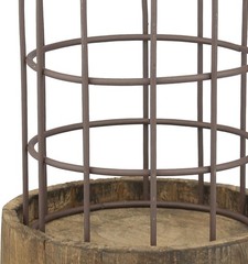 Stonebriar SB-5393C 2PC Wire METAL CLOCHE SET, Set of 2, Brown