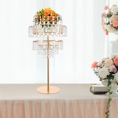 5 Tiers Crystal Flower Stand Luxury Gold Flower Stand Wedding Decor Flower Stand