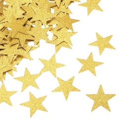 MECCANIXITY 200Pcs Star Confetti Glitter Table 1.18″x1.18″, Gold
