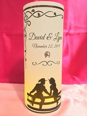 10 Personalized Country Western Vellum Wedding Luminaries Centerpieces Decor #2