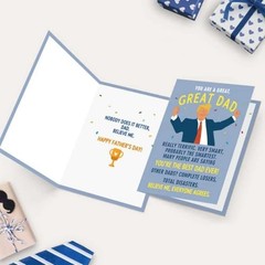 Father’s Day Card Gift for Dad – Happy Card 543 – Daughter Son Kids