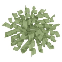 6 Pcs 4 Inch Grosgrain Curly Bows for Gift Wrapping Self-Adhesive Ribbon Green