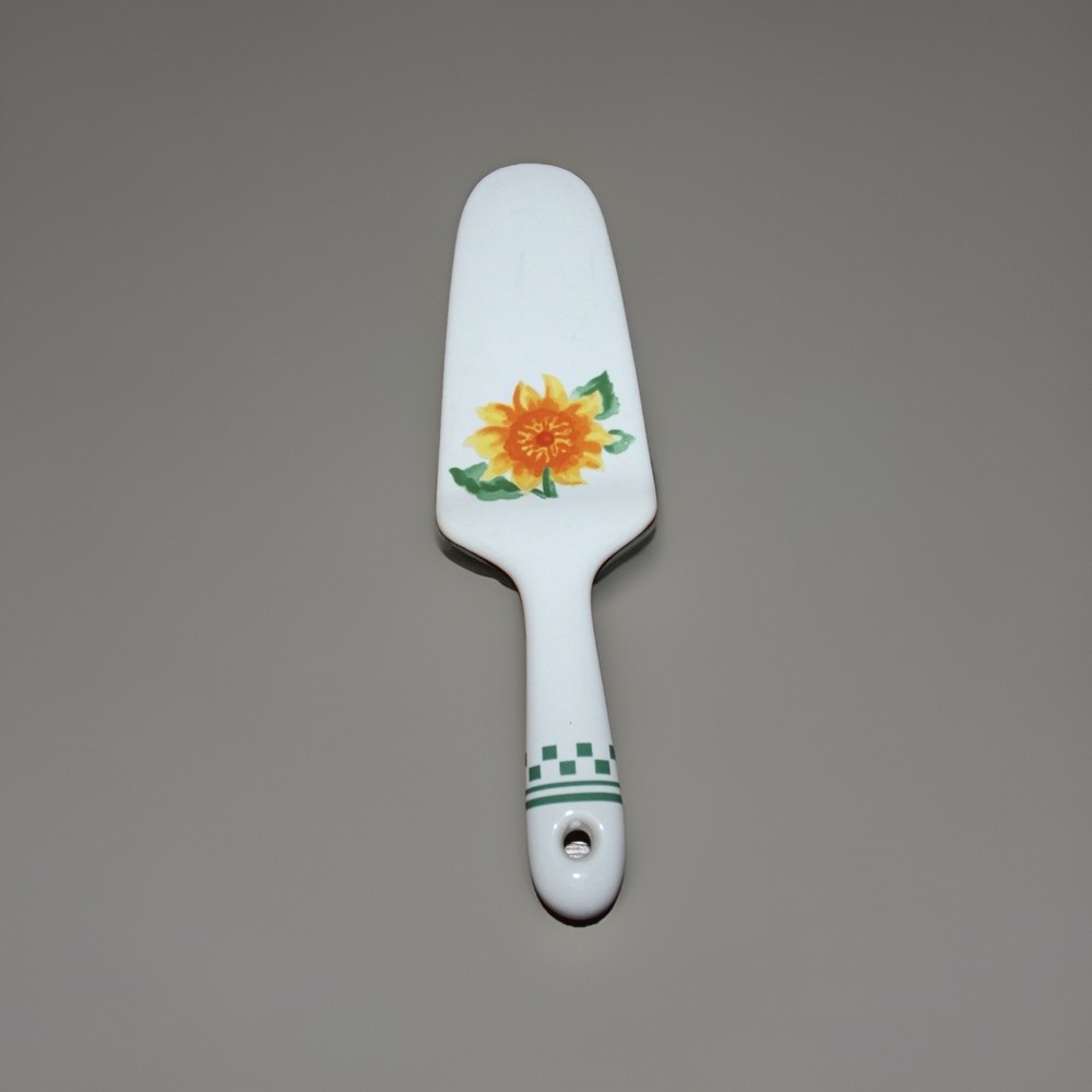 VINTAGE Riviera Van Beers Ceramic Sunflower Cake and Pie Server, Made in Japan